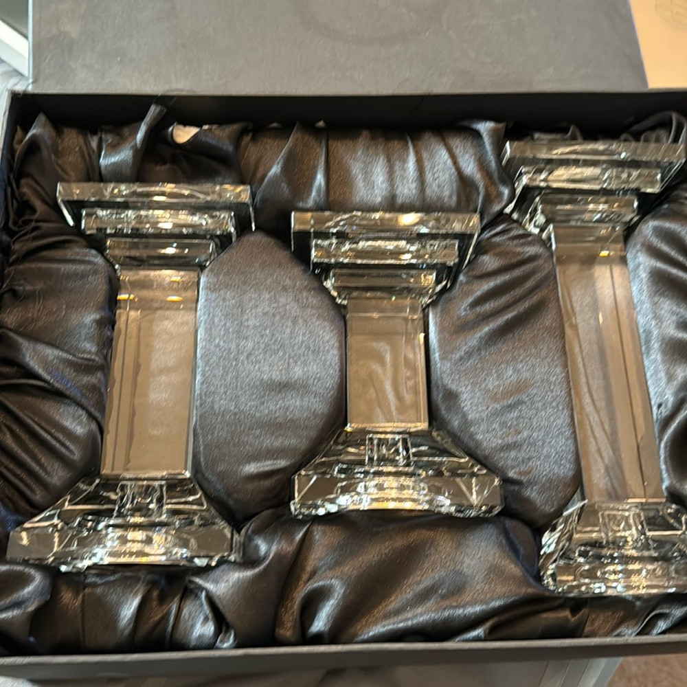 Crystal candlestick holders